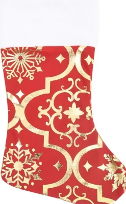 vidaXL Kerstboomstandaarden^ Kerstboomrok Luxe Met Sok 122 Cm Stof Rood
