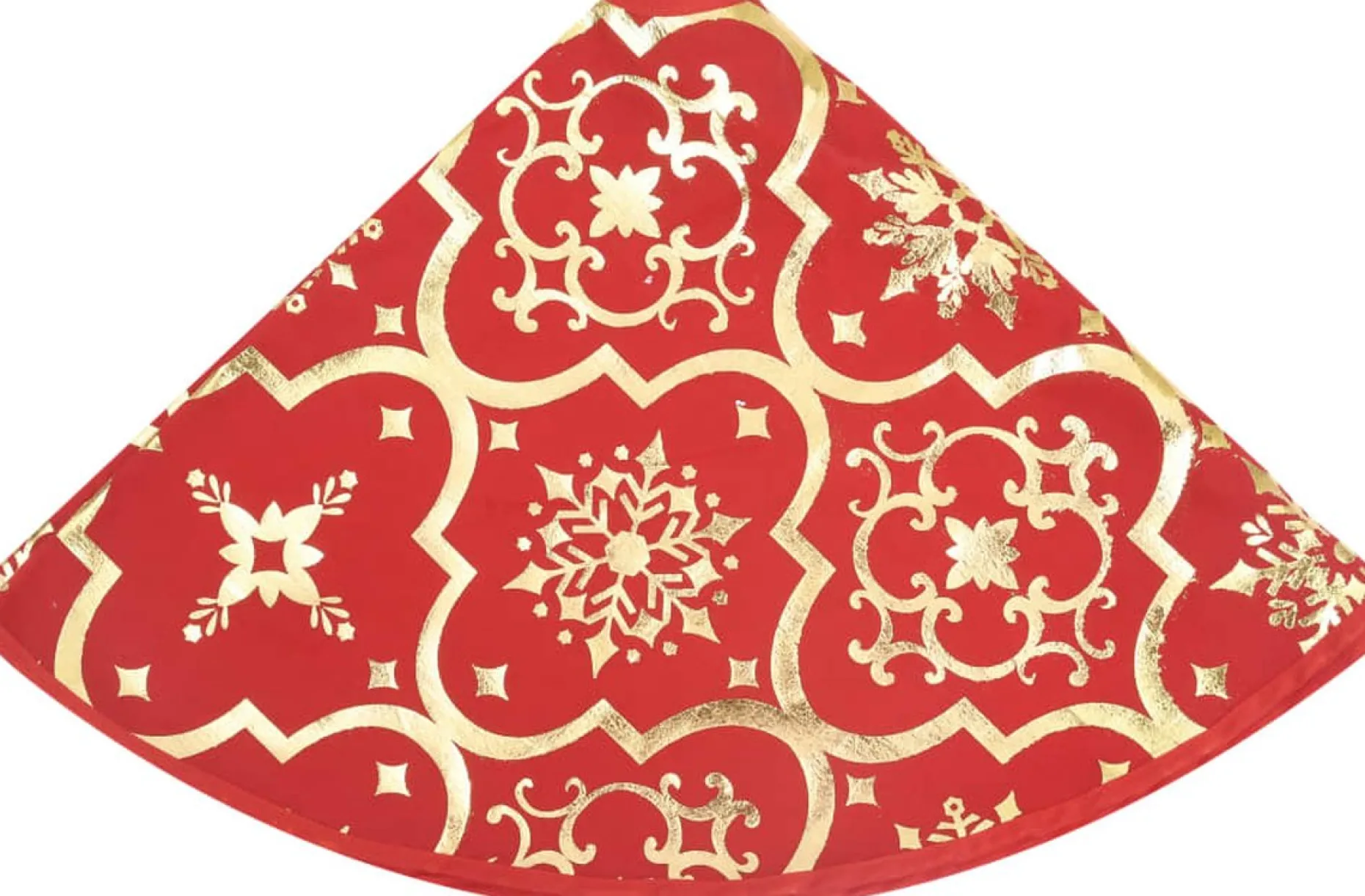 vidaXL Kerstboomstandaarden^ Kerstboomrok Luxe Met Sok 90 Cm Stof Rood