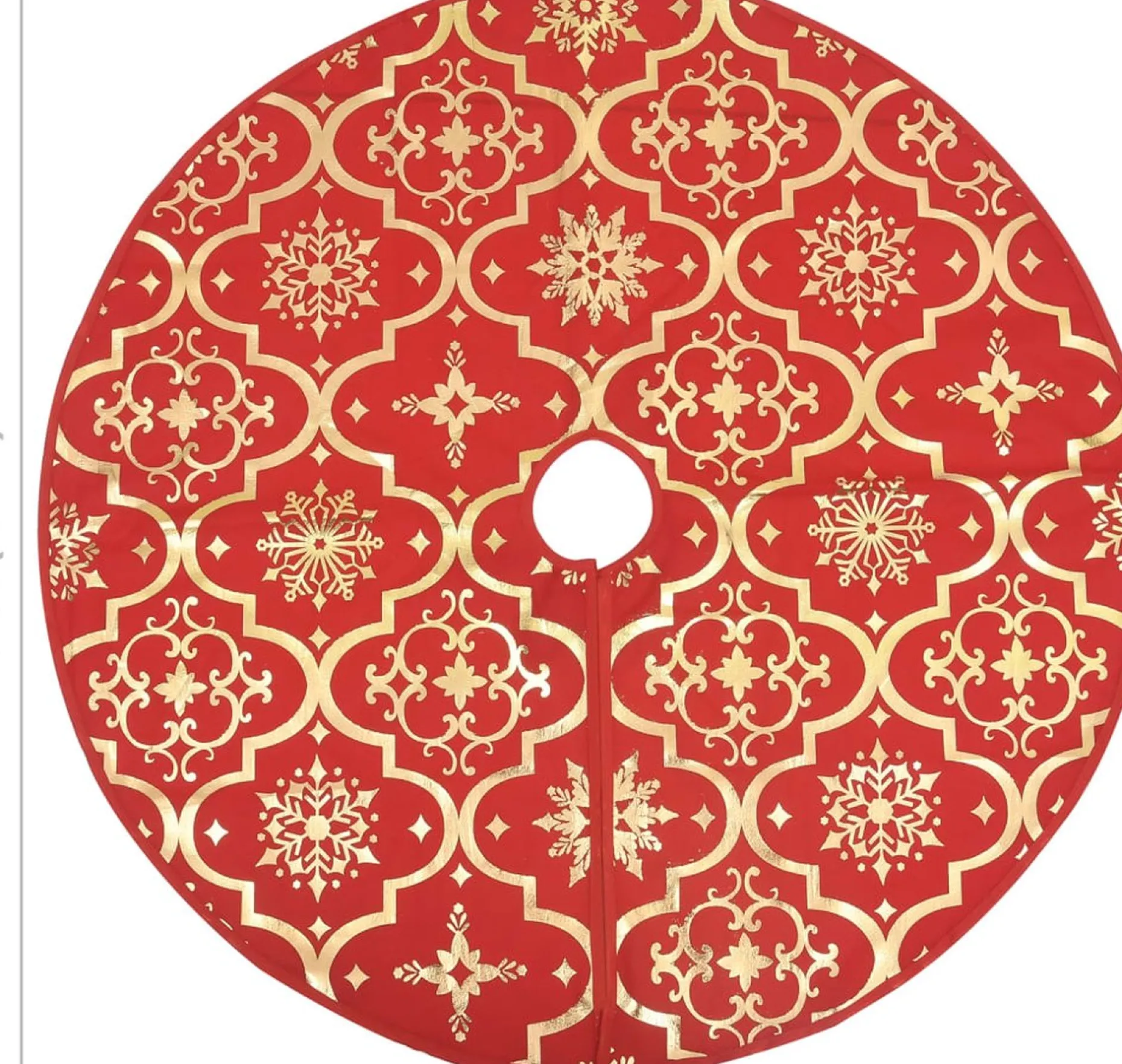 vidaXL Kerstboomstandaarden^ Kerstboomrok Luxe Met Sok 90 Cm Stof Rood