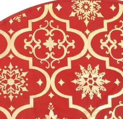 vidaXL Kerstboomstandaarden^ Kerstboomrok Luxe Met Sok 90 Cm Stof Rood