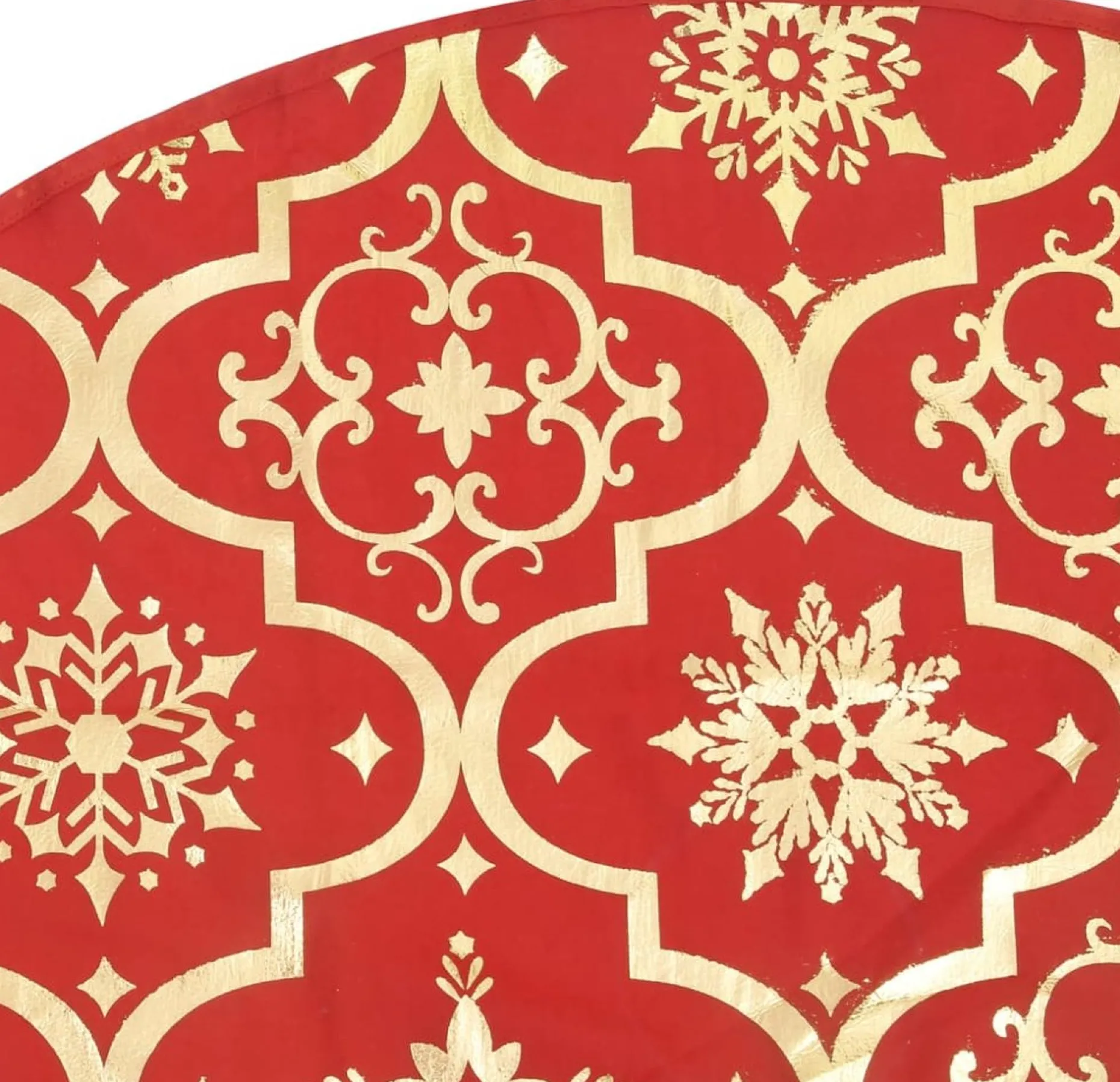 vidaXL Kerstboomstandaarden^ Kerstboomrok Luxe Met Sok 90 Cm Stof Rood