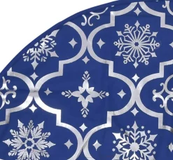 vidaXL Kerstboomstandaarden^ Kerstboomrok Luxe Met Sok 122 Cm Stof Blauw