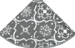 vidaXL Kerstboomstandaarden^ Kerstboomrok Luxe Met Sok 90 Cm Stof Grijs