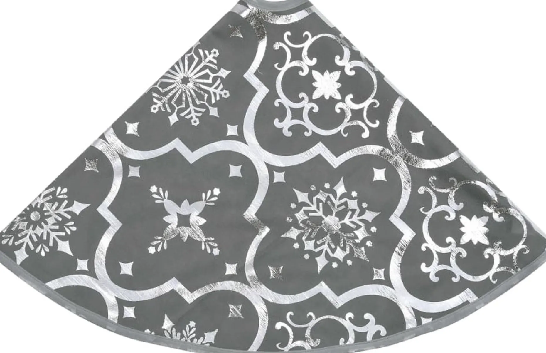 vidaXL Kerstboomstandaarden^ Kerstboomrok Luxe Met Sok 90 Cm Stof Grijs