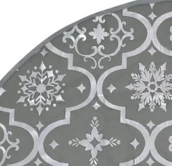 vidaXL Kerstboomstandaarden^ Kerstboomrok Luxe Met Sok 90 Cm Stof Grijs