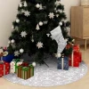 vidaXL Kerstboomstandaarden^ Kerstboomrok Luxe Met Sok 90 Cm Stof Wit