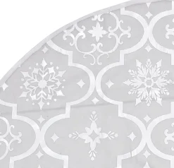 vidaXL Kerstboomstandaarden^ Kerstboomrok Luxe Met Sok 90 Cm Stof Wit
