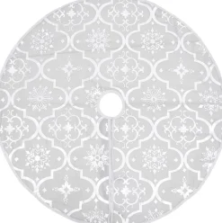 vidaXL Kerstboomstandaarden^ Kerstboomrok Luxe Met Sok 90 Cm Stof Wit