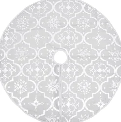 vidaXL Kerstboomstandaarden^ Kerstboomrok Luxe Met Sok 122 Cm Stof Wit