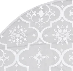 vidaXL Kerstboomstandaarden^ Kerstboomrok Luxe Met Sok 122 Cm Stof Wit
