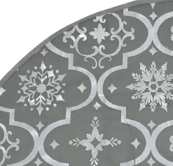 vidaXL Kerstboomstandaarden^ Kerstboomrok Luxe Met Sok 122 Cm Stof Grijs