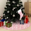 vidaXL Kerstboomstandaarden^ Kerstboomrok Luxe Met Sok 90 Cm Stof Roze