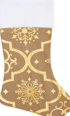 vidaXL Kerstboomstandaarden^ Kerstboomrok Luxe Met Sok 150 Cm Stof Geel