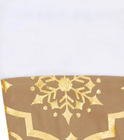 vidaXL Kerstboomstandaarden^ Kerstboomrok Luxe Met Sok 150 Cm Stof Geel