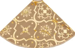 vidaXL Kerstboomstandaarden^ Kerstboomrok Luxe Met Sok 150 Cm Stof Geel