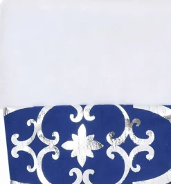vidaXL Kerstboomstandaarden^ Kerstboomrok Luxe Met Sok 150 Cm Stof Blauw