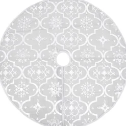 vidaXL Kerstboomstandaarden^ Kerstboomrok Luxe Met Sok 150 Cm Stof Wit