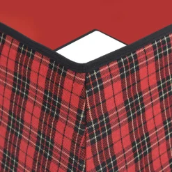 vidaXL Kerstboomstandaarden^ Kerstboomrok 48X48X25 Cm Rood En Zwart