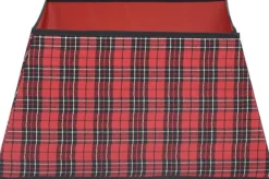 vidaXL Kerstboomstandaarden^ Kerstboomrok 48X48X25 Cm Rood En Zwart