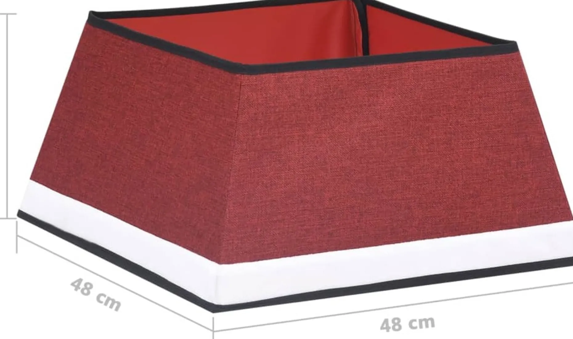 vidaXL Kerstboomstandaarden^ Kerstboomrok 48X48X25 Cm Rood En Wit