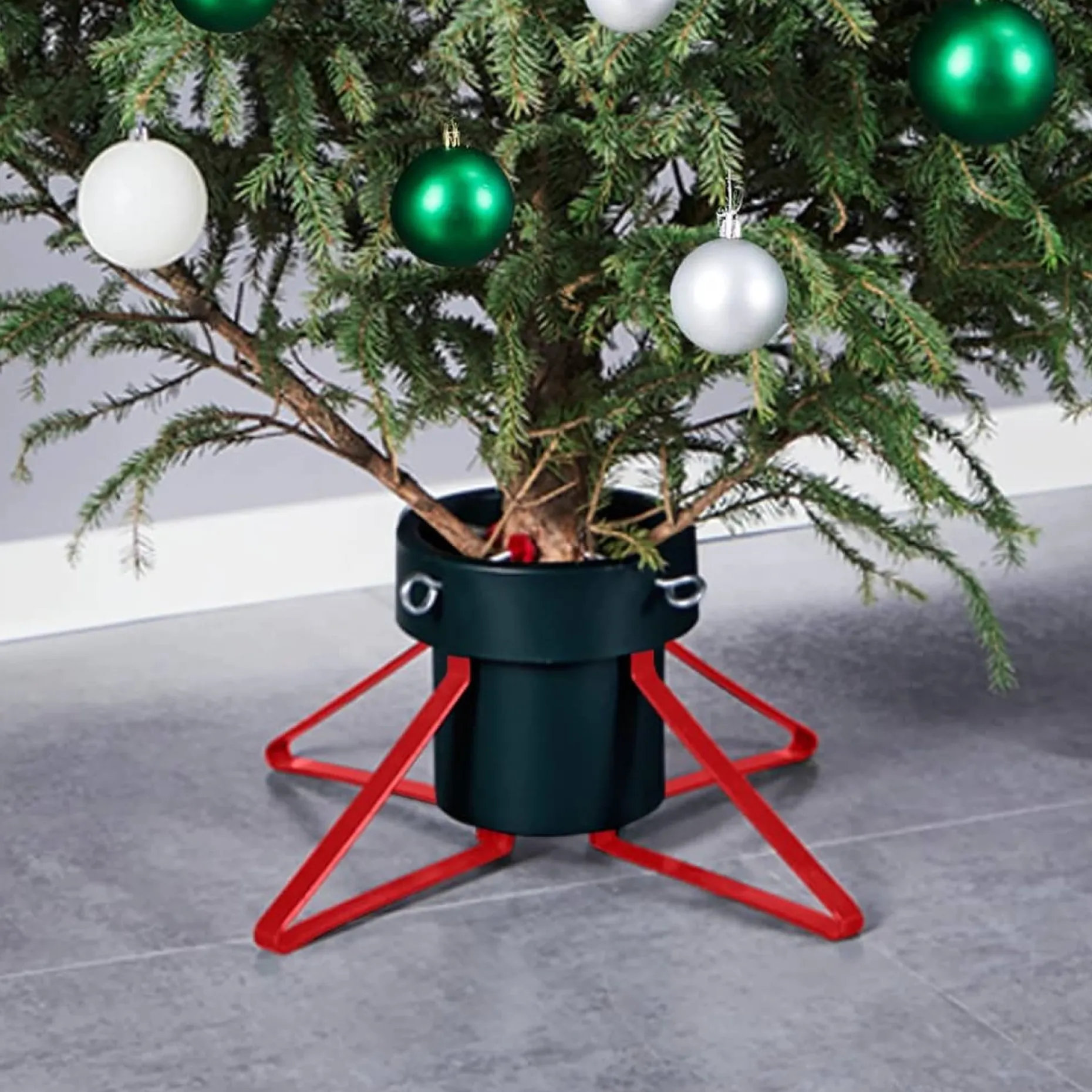 vidaXL Kerstboomstandaarden^ Kerstboomstandaard 46X46X19 Cm En Rood