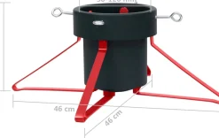 vidaXL Kerstboomstandaarden^ Kerstboomstandaard 46X46X19 Cm En Rood