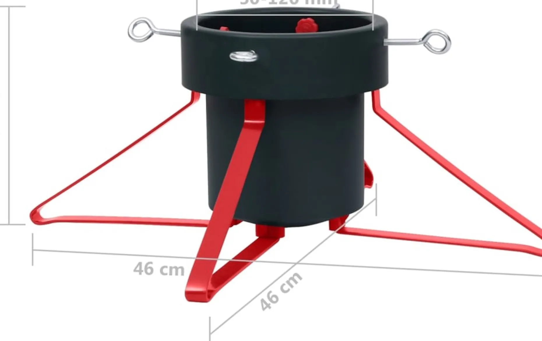 vidaXL Kerstboomstandaarden^ Kerstboomstandaard 46X46X19 Cm En Rood
