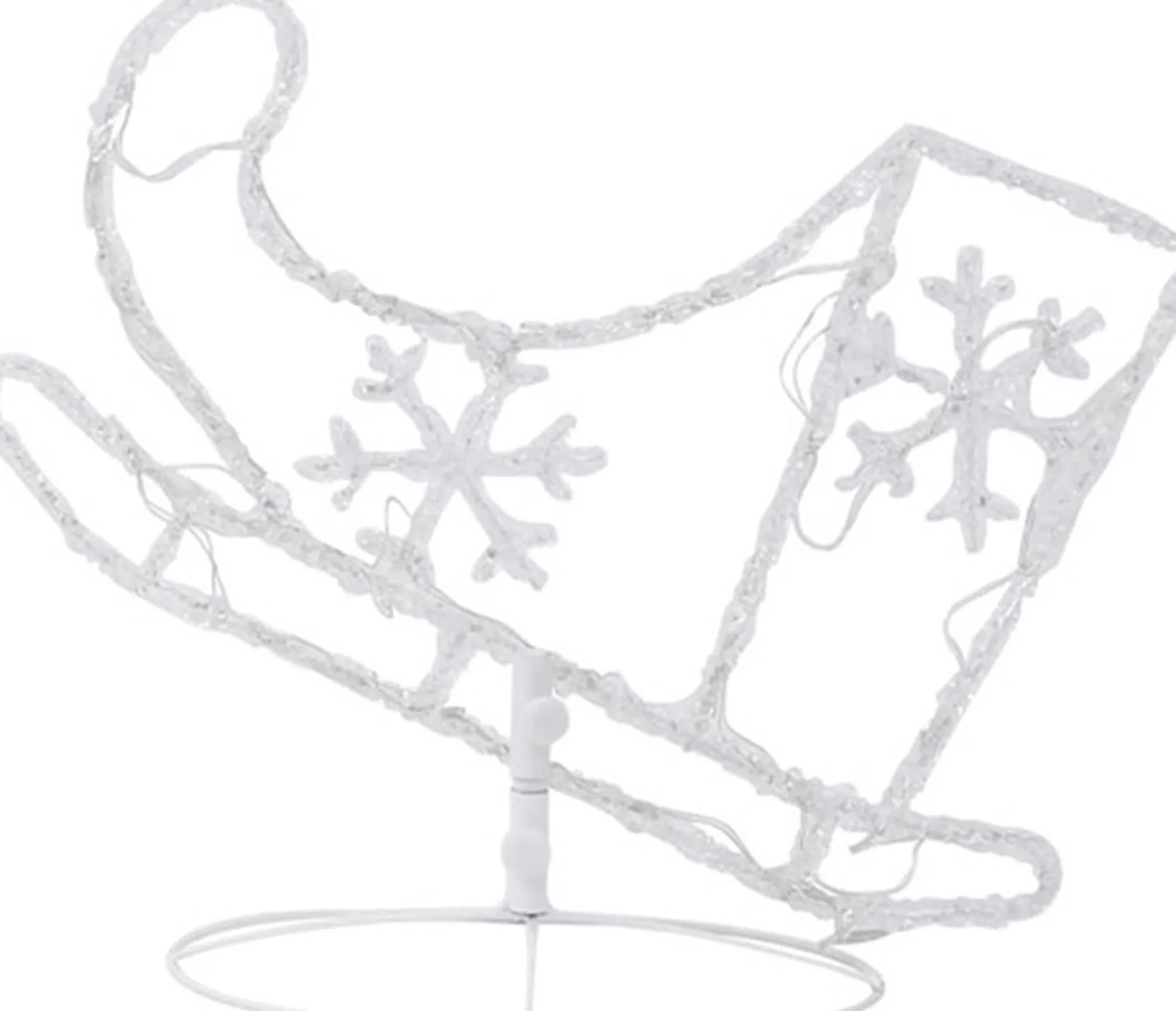 vidaXL Verlichte Kerstfiguren^ Kerstdecoratie Rendieren En Slee 260X21X87 Cm Acryl Warmwit