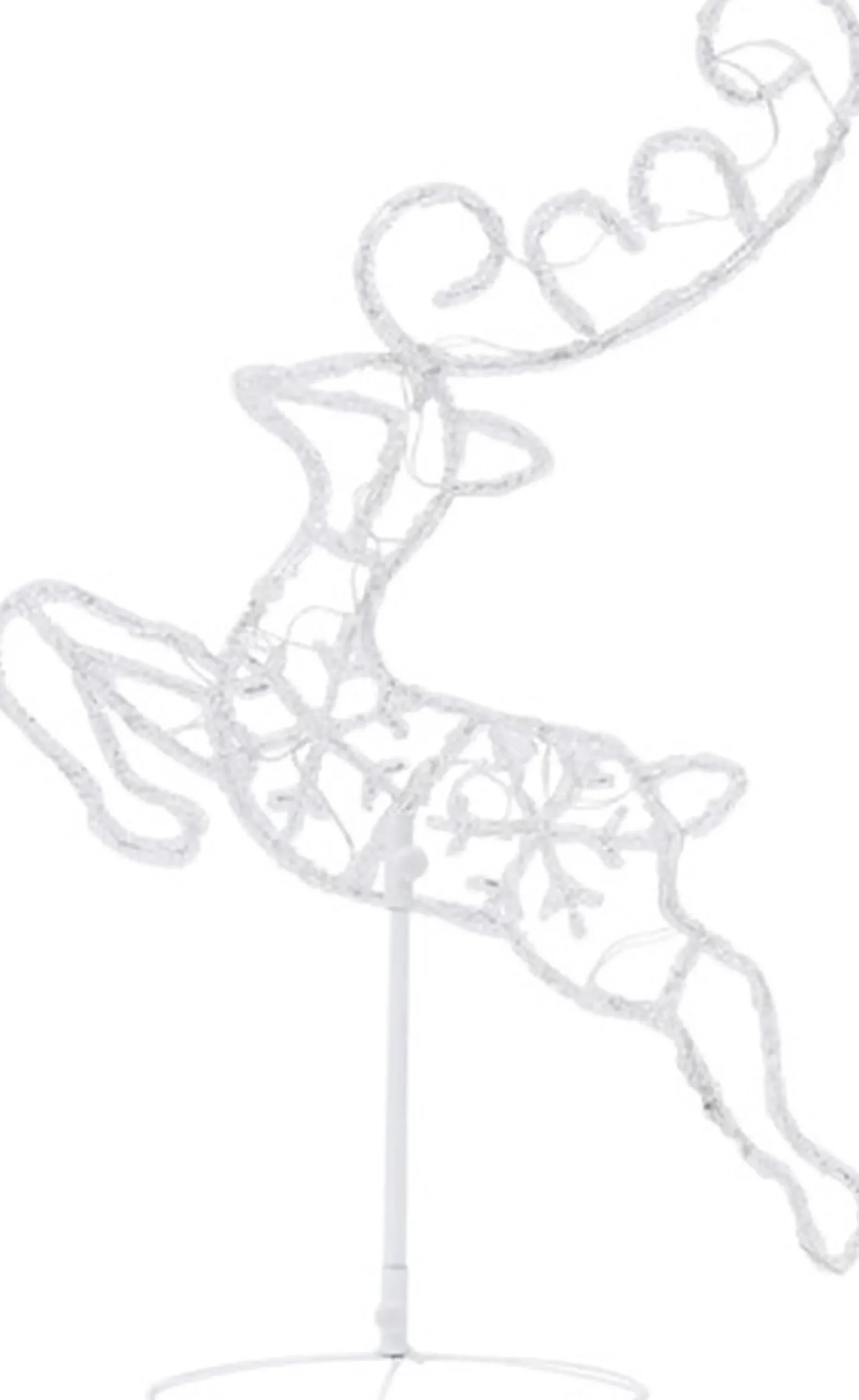 vidaXL Verlichte Kerstfiguren^ Kerstdecoratie Rendieren En Slee 260X21X87 Cm Acryl Warmwit