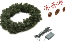 vidaXL Kerstkransen 2 St Met Decoratie 45 Cm Groen Online