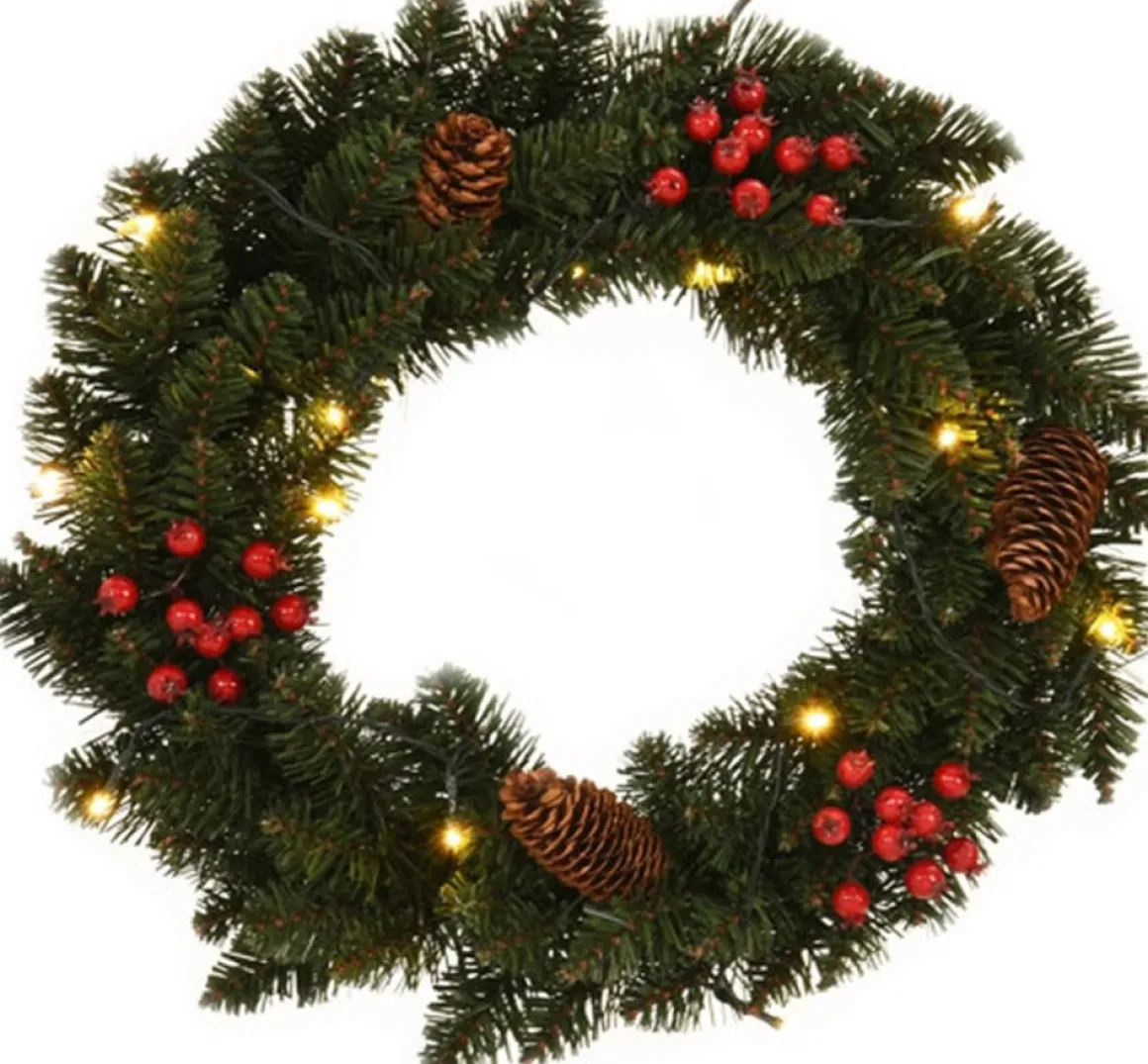 vidaXL Kerstkransen 2 St Met Decoratie 45 Cm Groen Online