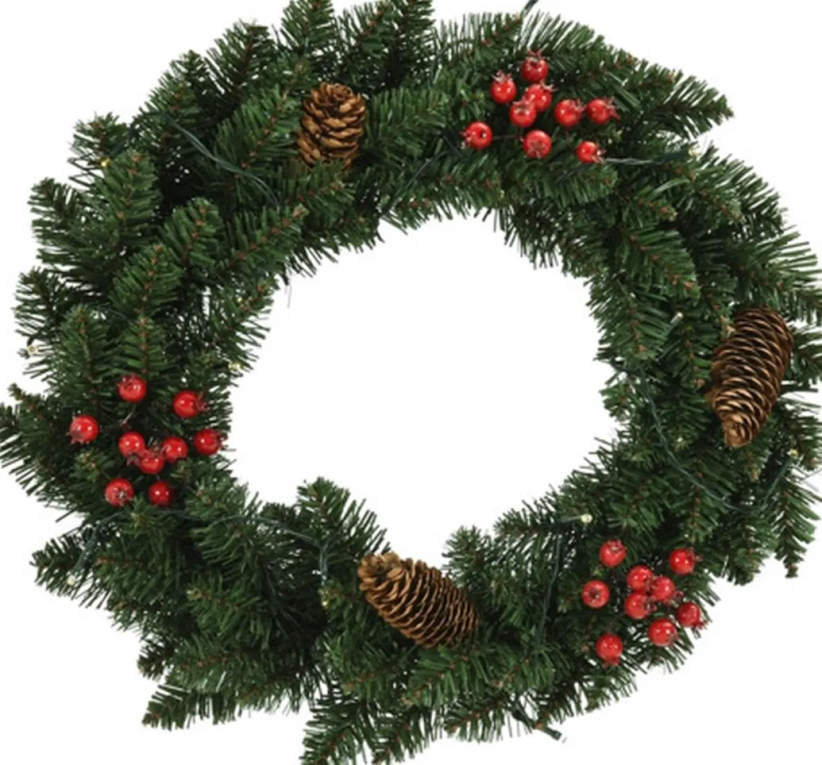 vidaXL Kerstkransen 2 St Met Decoratie 45 Cm Groen Online