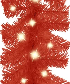 vidaXL Kerstslinger Met Led-Lampjes 5 M Rood Hot