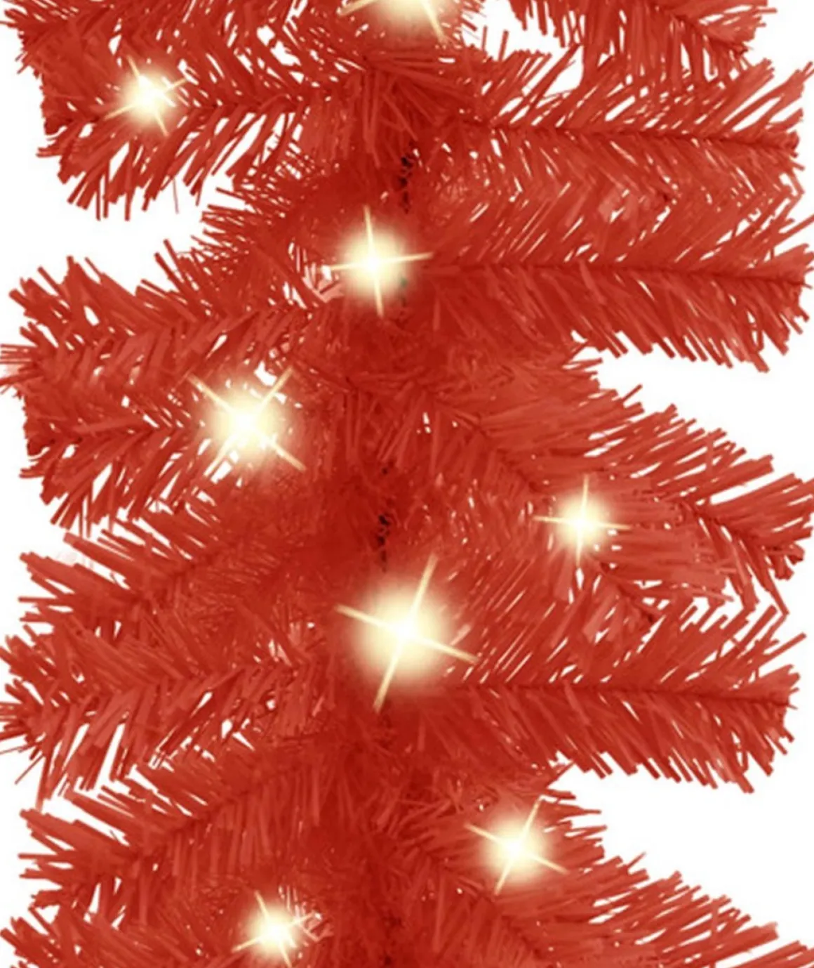 vidaXL Kerstslinger Met Led-Lampjes 5 M Rood Hot