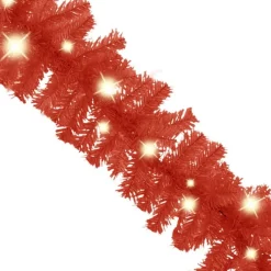 vidaXL Kerstslinger Met Led-Lampjes 5 M Rood Hot