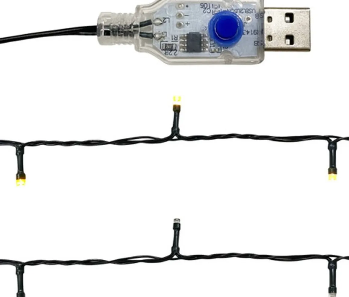 vidaXL Kerstslinger Met Led-Lampjes 5 M Rood Hot