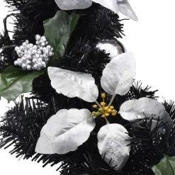 vidaXL Kerstslinger Met Led-Lampjes 2.7 M Pvc Zwart Cheap