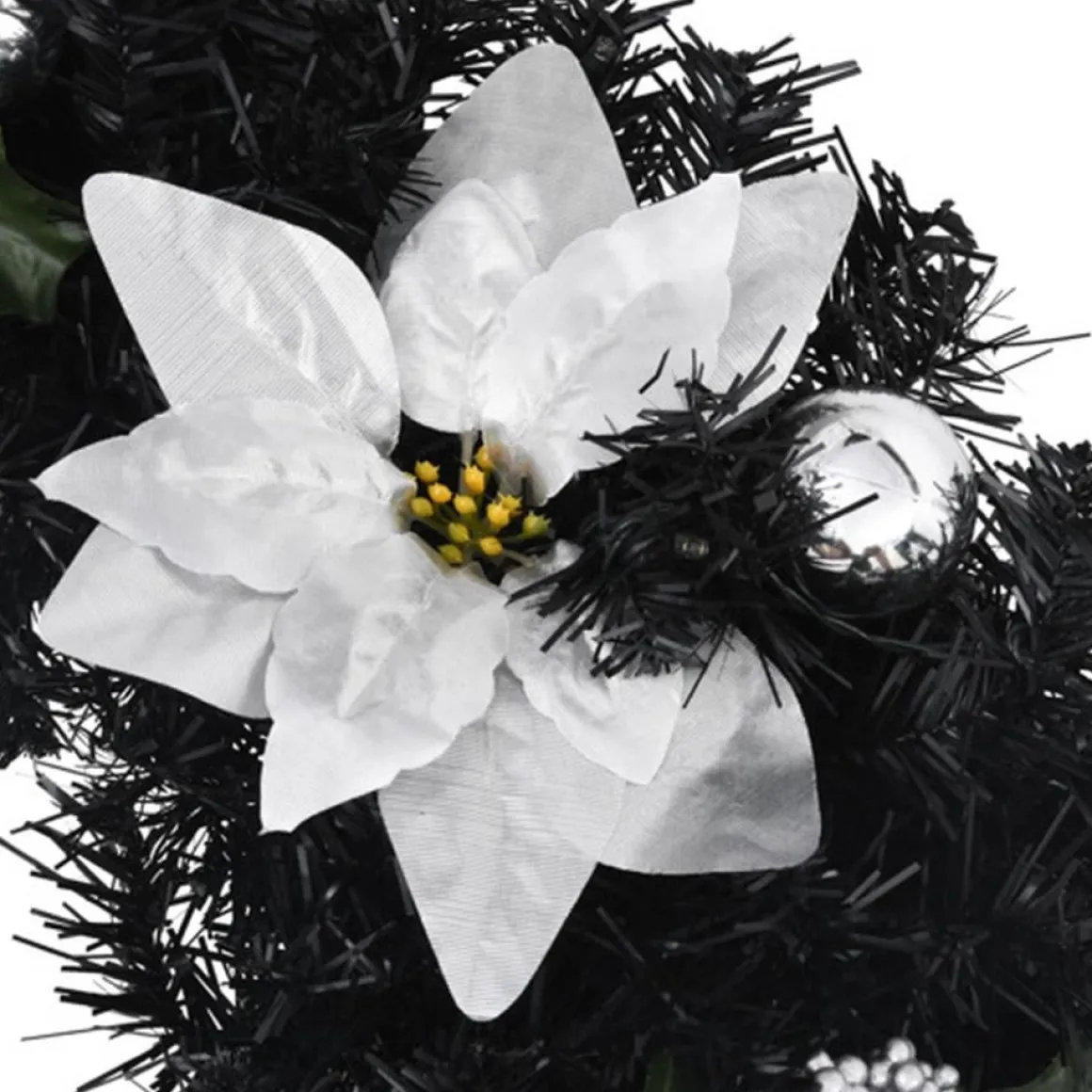 vidaXL Kerstslinger Met Led-Lampjes 2.7 M Pvc Zwart Cheap