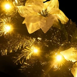 vidaXL Kerstslinger Met Led-Lampjes 2.7 M Pvc Zwart Cheap
