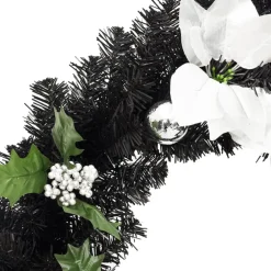 vidaXL Kerstslinger Met Led-Lampjes 2.7 M Pvc Zwart Cheap