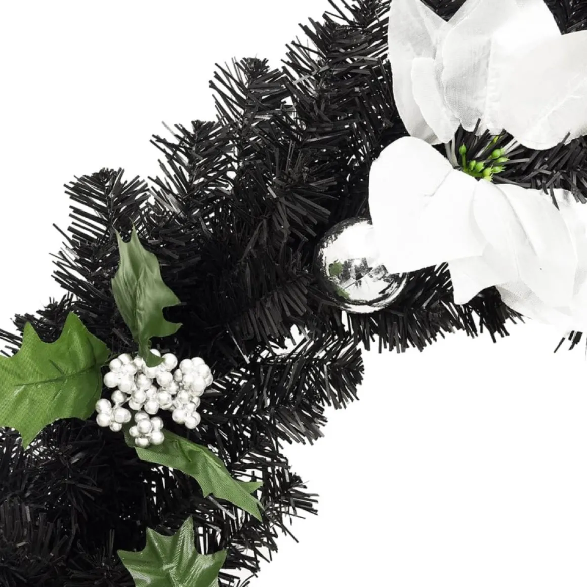 vidaXL Kerstslinger Met Led-Lampjes 2.7 M Pvc Zwart Cheap