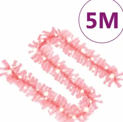 vidaXL Kerstslinger Met Led-Lampjes 5 M Roze Discount