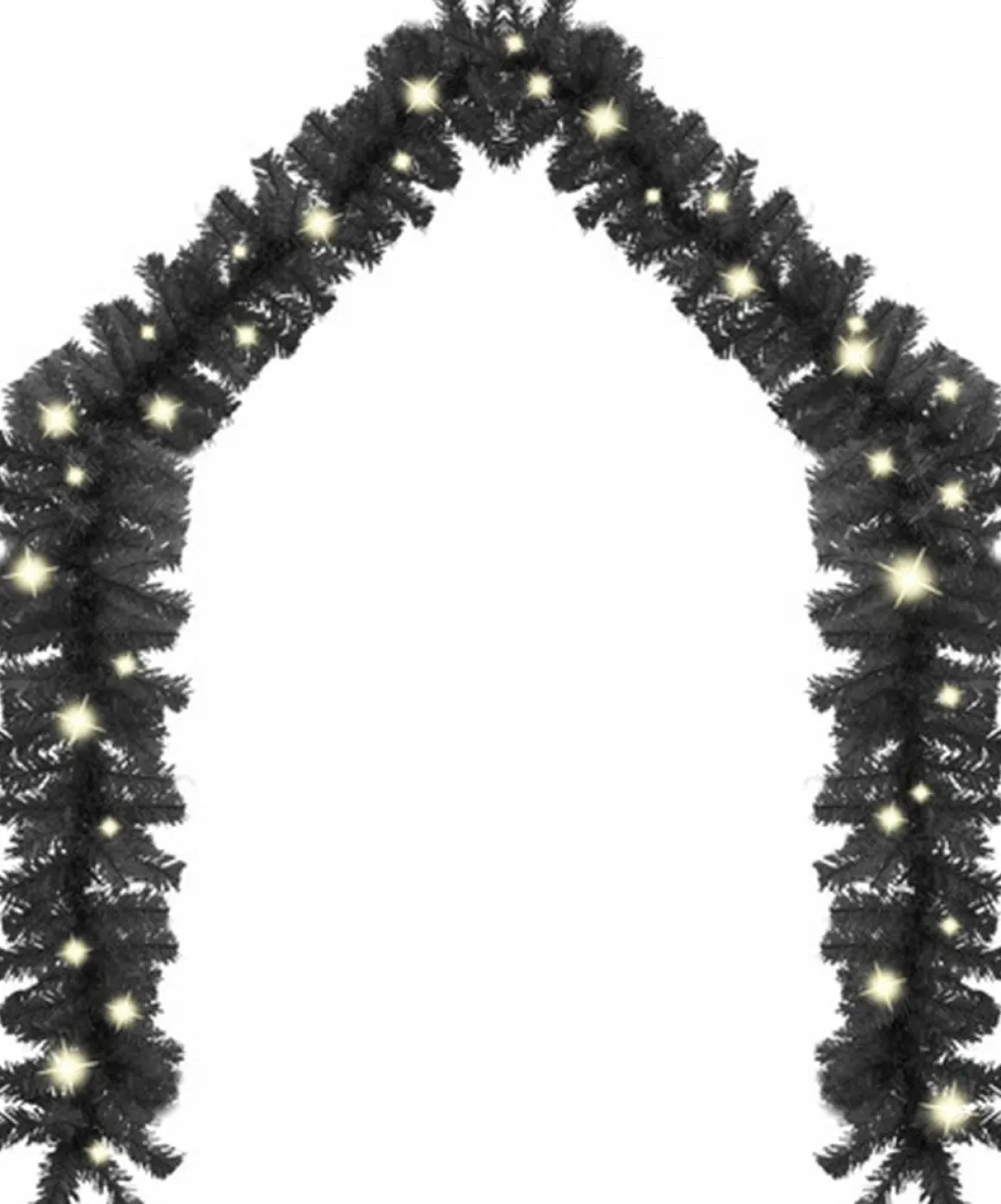 vidaXL Kerstslinger Met Led-Lampjes 5 M Zwart Fashion