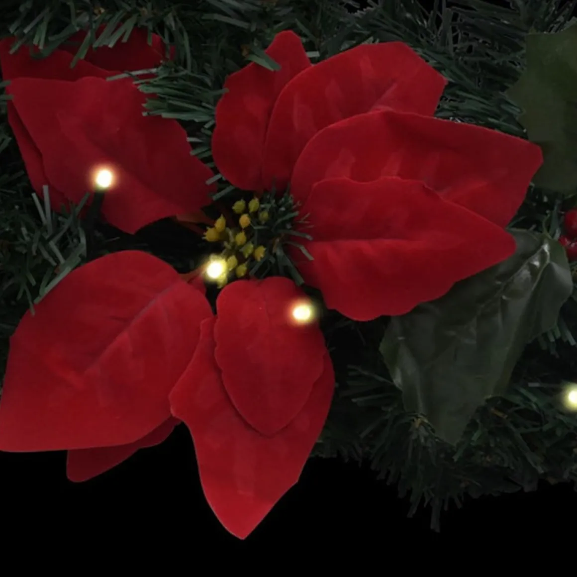 vidaXL Kerstslinger Met Led-Lampjes 2.7 M Pvc Groen Sale