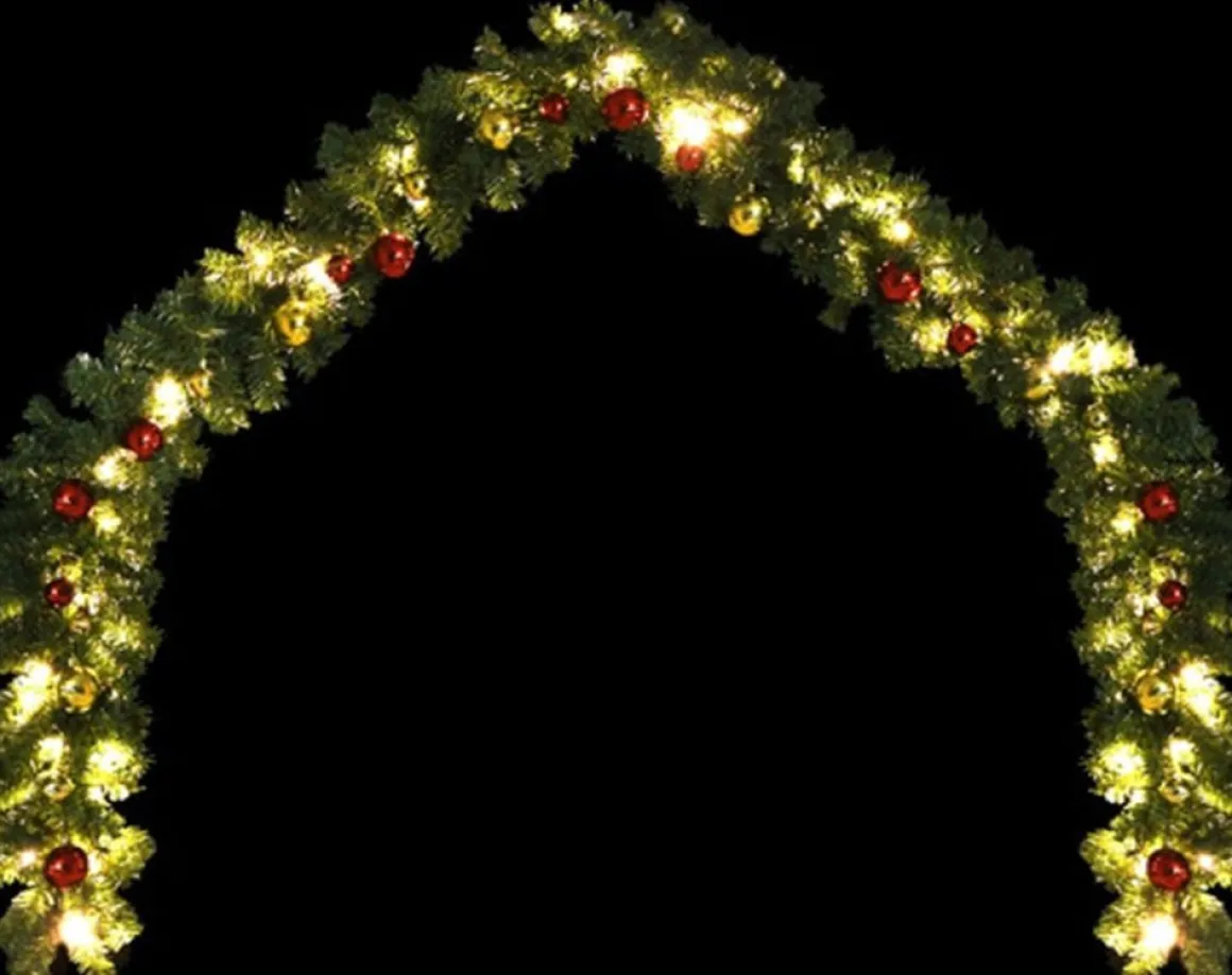 vidaXL Kerstslinger Versierd Met Kerstballen En Led-Lampjes 10 M Online