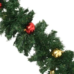 vidaXL Kerstslinger Versierd Met Kerstballen En Led-Lampjes 10 M Online