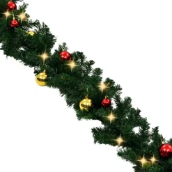 vidaXL Kerstslinger Versierd Met Kerstballen En Led-Lampjes 5 M Cheap