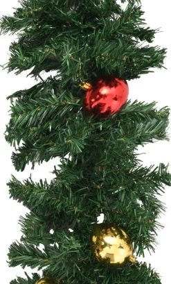 vidaXL Kerstslinger Versierd Met Kerstballen En Led-Lampjes 5 M Cheap