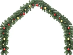 vidaXL Kerstslinger Versierd Met Kerstballen En Led-Lampjes 5 M Cheap
