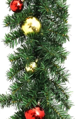 vidaXL Kerstslinger Versierd Met Kerstballen En Led-Lampjes 5 M Cheap